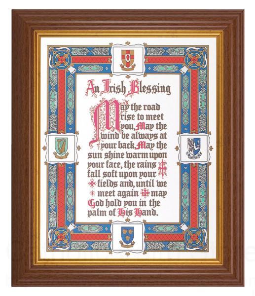 Irish Blessing 8x10 Textured Artboard Dark Walnut Frame