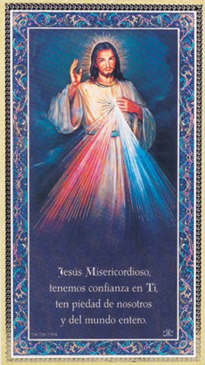 la Divina Misericordia(en español) Placa de pared hecha en Italia