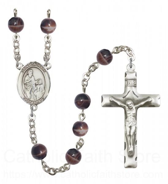 St. Zachary Silver Plated Rosary for Men