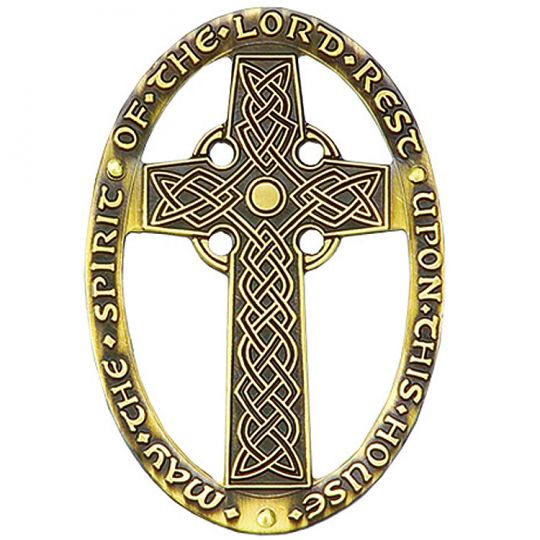 Celtic Design May The Spirit of the Lord Rest Upon This House Wall Cross - 3 inches