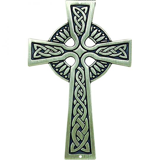 Antiqued Celtic Wall Cross - 3.5 inches