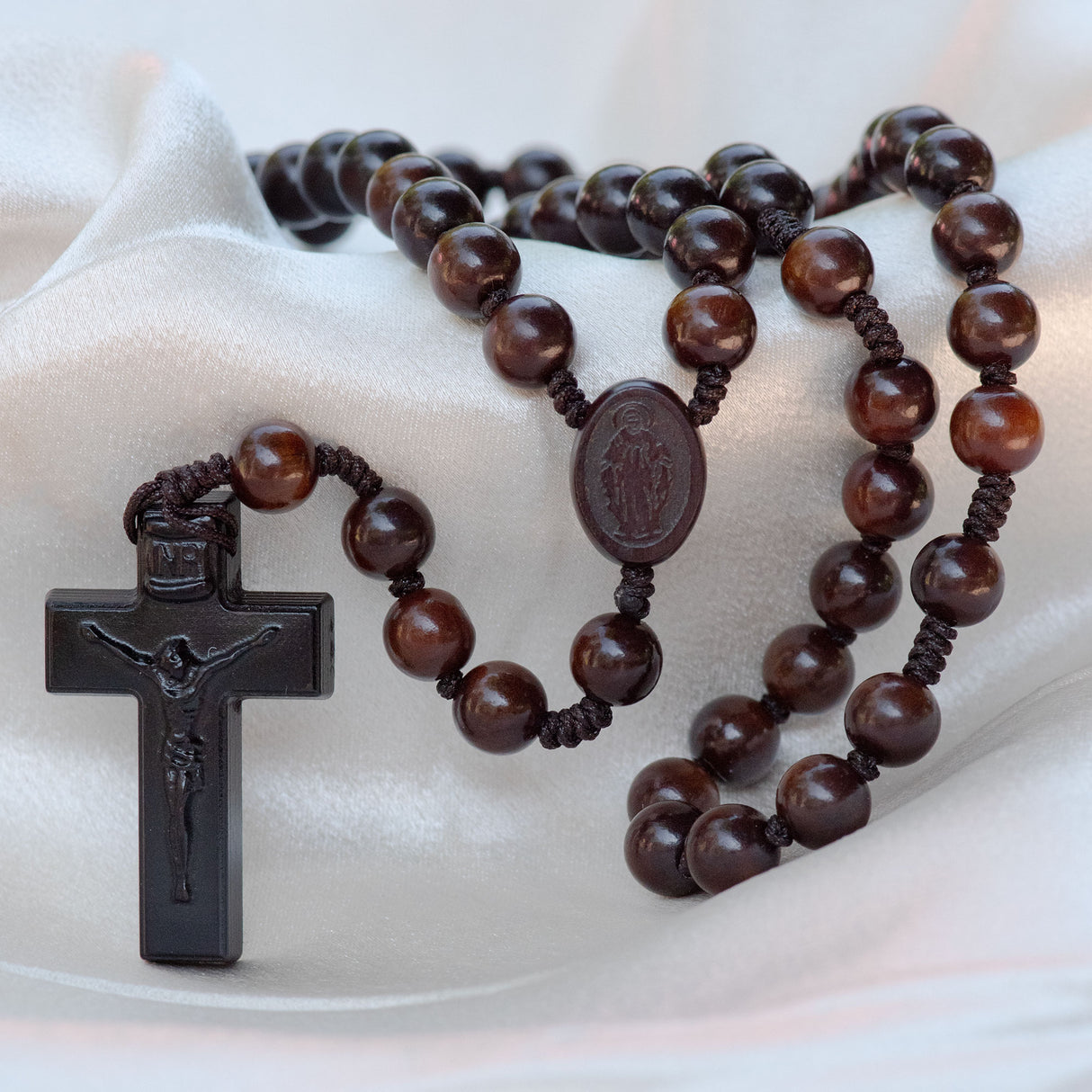 Jujube Wood 5 Decade Rosary - 6mm