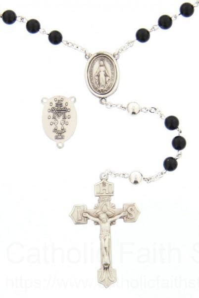 St and 1 3/8 x 3/4 inch Crucifix Christopher-Gymnastics Center Silver Finish St Gift Boxed Christopher-Gymnastics Rosary with 6mm Garnet Color Fire Polished Beads 