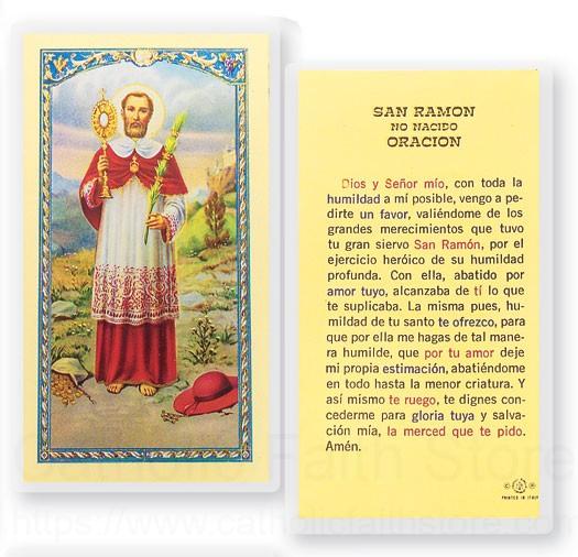 Oracion A San Ramon Nonato Laminated Spanish Prayer Cards 25 Pack