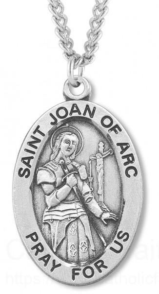 Sterling silver little charm religious medal charm pendant Sainte Jeanne d'Arc ref 3775 St Joan of Arc St Jane of Arc