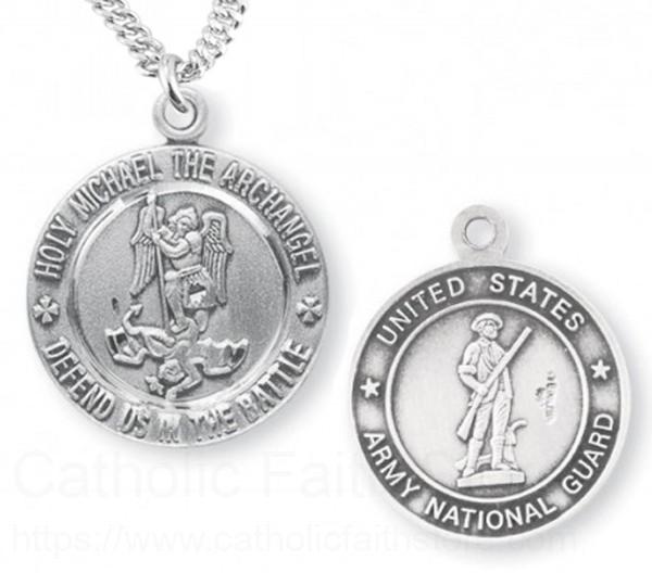St. Michael National Guard Necklace Sterling Silver
