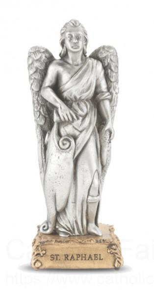 Veronese WS-834 Pewter Figurine "The Holy Archangel Raphael" 9,5 cm 
