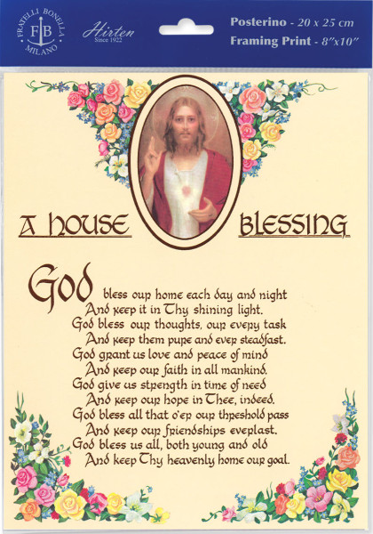 A House Blessing Print - Sold in 3 Per Pack - Multi-Color