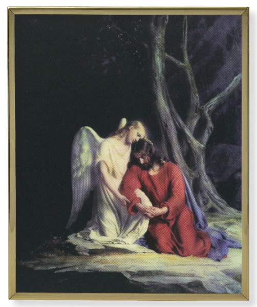 Agony in the Garden by Chambers Gold Frame 8x10 Plaque - Full Color