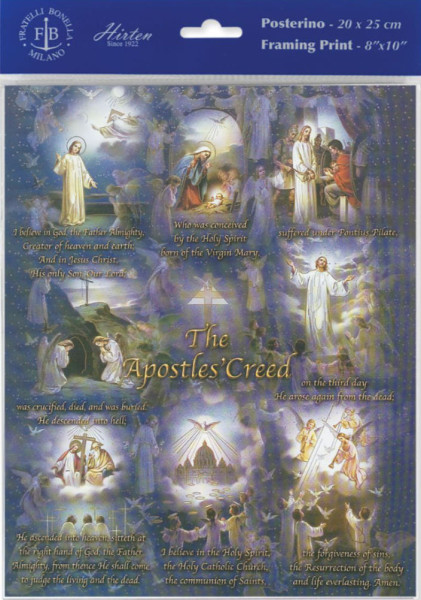 Apostles Creed Print - Sold in 3 per pack - Multi-Color