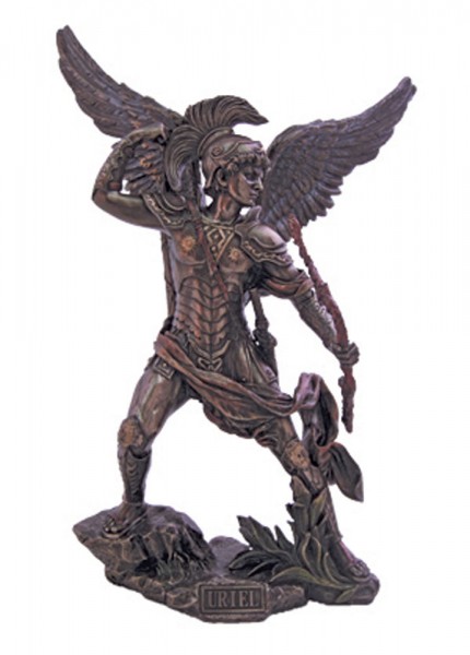 Ebros Bronzed Archangel Uriel The Light of God Figurine 5" Height Collectible 