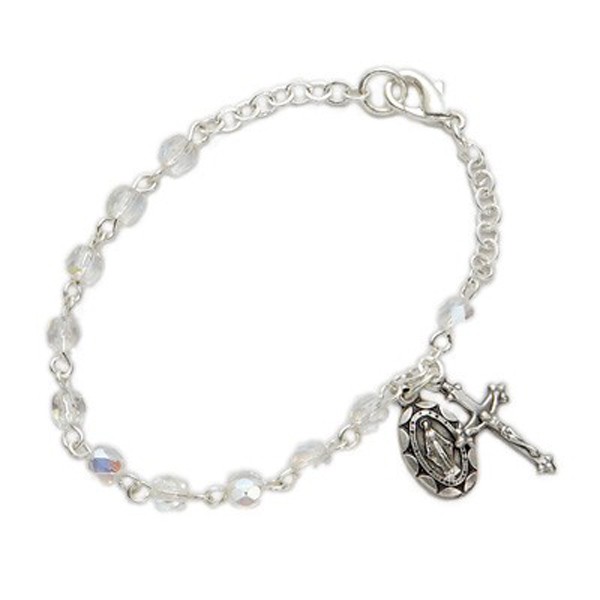 Baby Birthstone Rosary Bracelets - Crystal