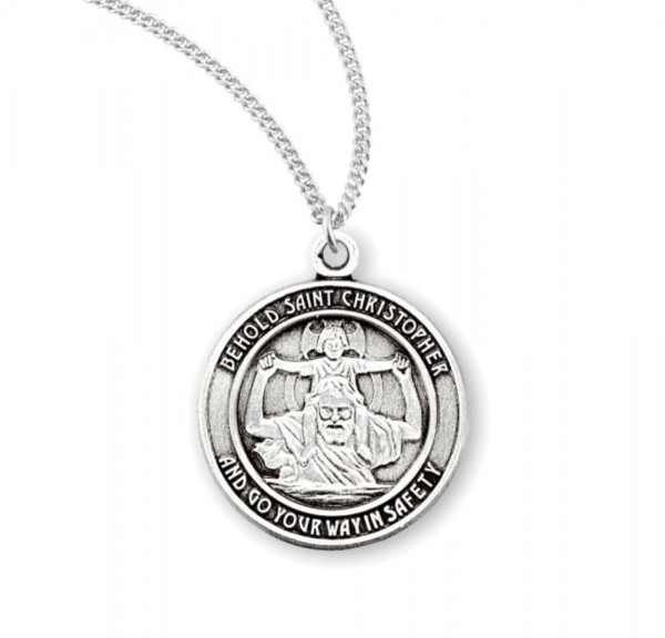 Behold Saint Christopher Necklace - Sterling Silver