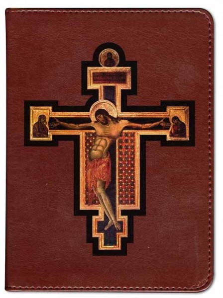 Byzantine Crucifix Catholic Bible - Burgundy