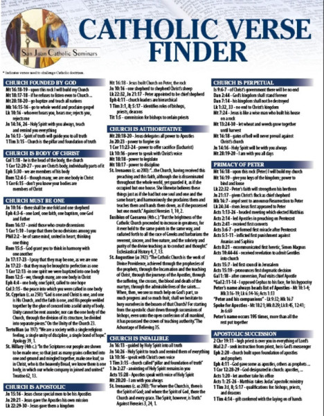 Catholic Verse Finder LARGE EDITION - Full Color