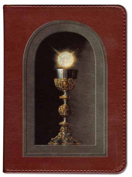 Chalice and Holy Host Catholic Bible - Burgundy