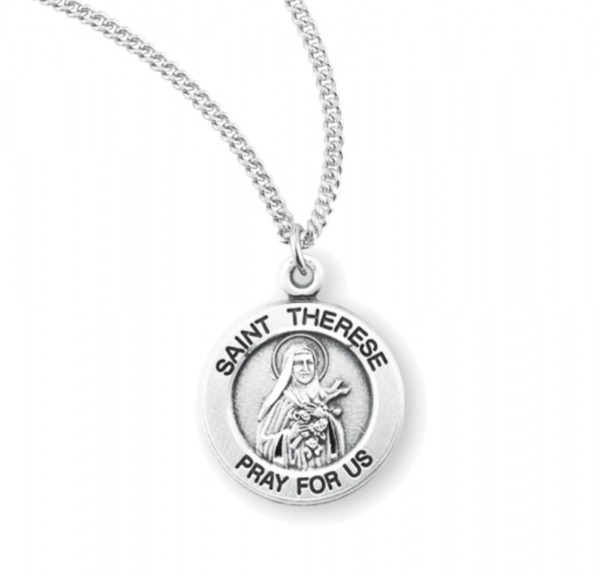 Child's St. Therese Necklace - Sterling Silver