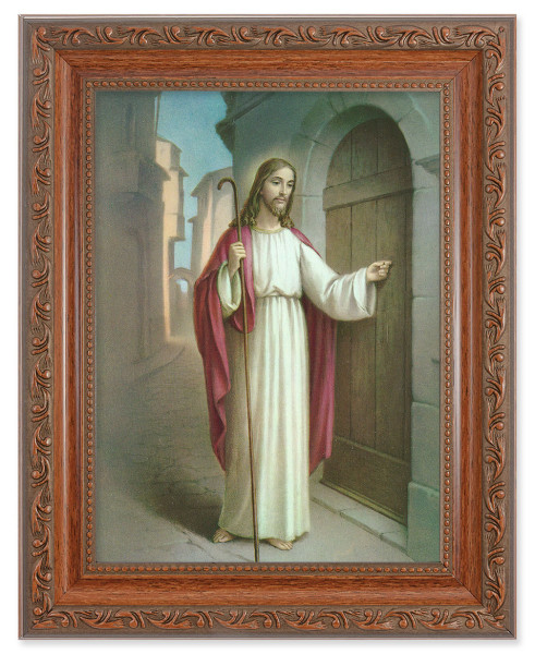 Christ Knocking 6x8 Print Under Glass - #161 Frame