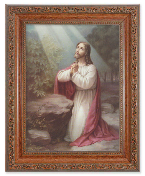 Christ on the Mount of Olives 6x8 Print Under Glass - #161 Frame