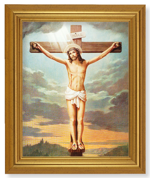 Christ's Crucifixion 8x10 Framed Print Under Glass - #110 Frame