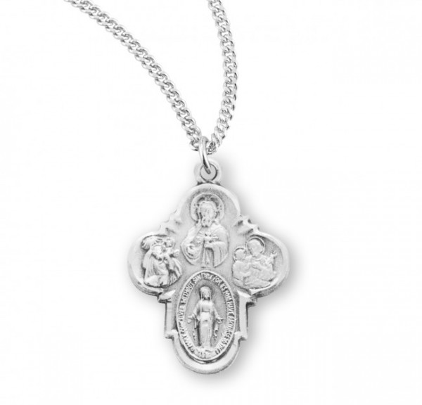 Classic 4 Way Cross with Wide Tips - Sterling Silver