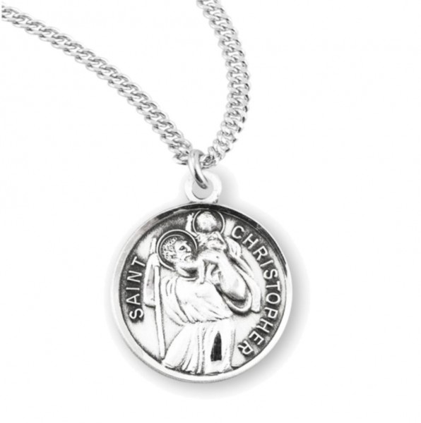 Classic Saint Christopher Necklace - Sterling Silver