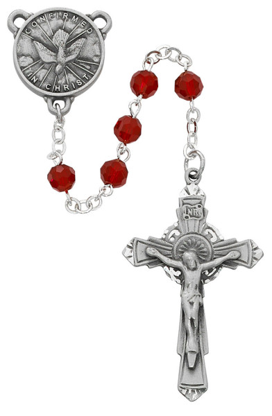 Confirmed in Christ Rosary - Red