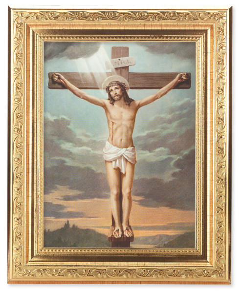 Crucifixion 6x8 Print Under Glass - #162 Frame