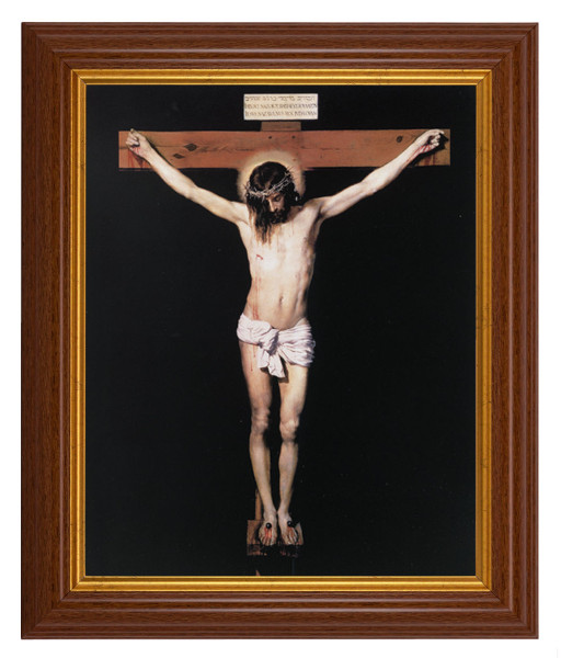Crucifixion by Diego Velazquez 8x10 Textured Artboard Dark Walnut Frame - #112 Frame