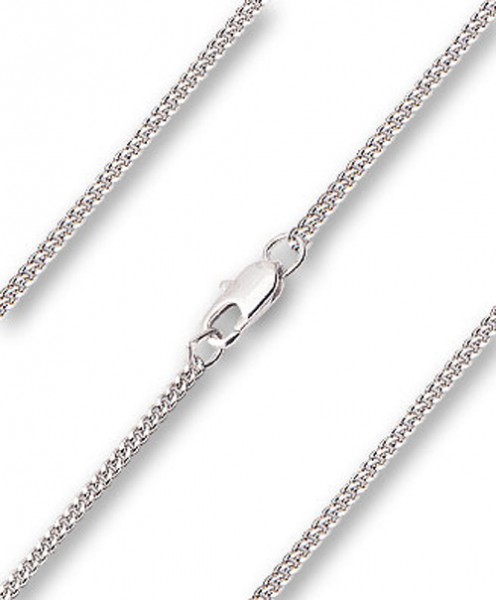 Curb Chain with Clasp Various Lengths and Metals - Rhodium Plated
