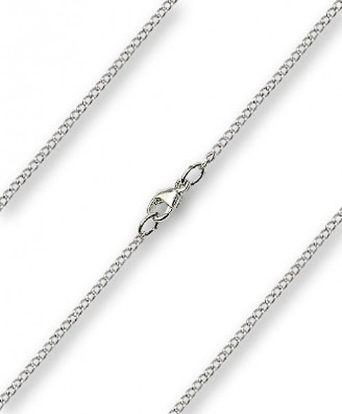 Curb Chain with Clasp Various Lengths and Metals - Sterling Silver