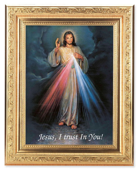 Divine Mercy 6x8 Print Under Glass - #162 Frame