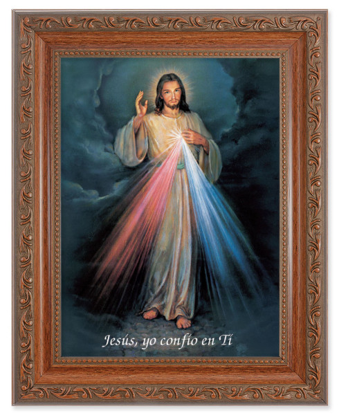 Divine Mercy Spanish Version 6x8 Print Under Glass - #161 Frame