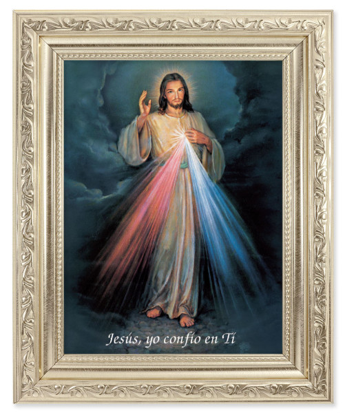 Divine Mercy Spanish Version 6x8 Print Under Glass - #163 Frame