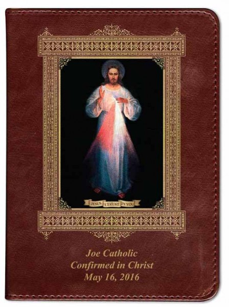 Divine Mercy Vilnius Catholic Bible - Burgundy