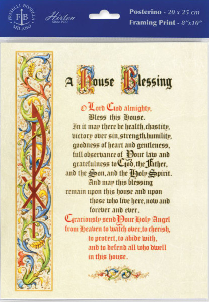 Epiphany House Blessing Print - Sold in 3 per pack - Multi-Color