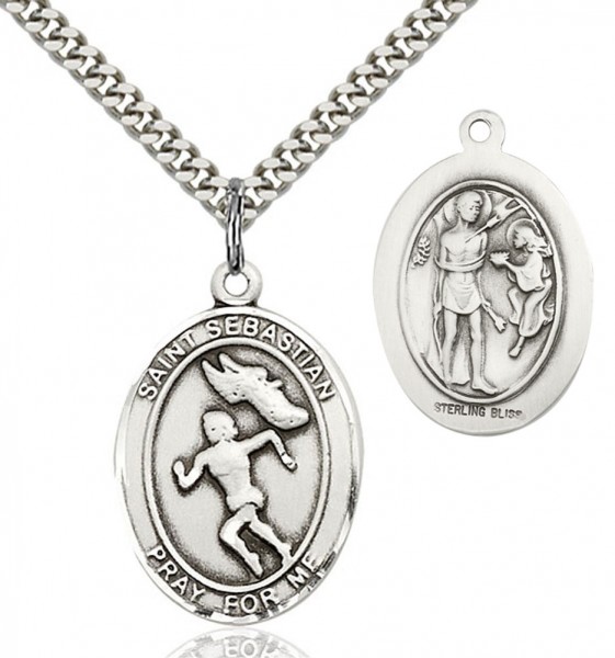 Women's St. Sebastian Track &amp; Field Medal - Sterling Silver