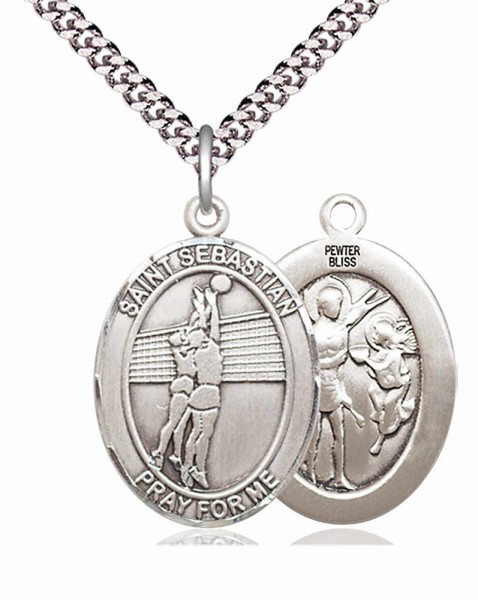 Saint Sebastian Volleyball Medal - Pewter