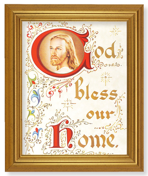 God Bless Our Home 8x10 Framed Print Under Glass - #110 Frame