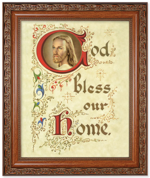 God Bless Our Home 8x10 Framed Print Under Glass - #161 Frame