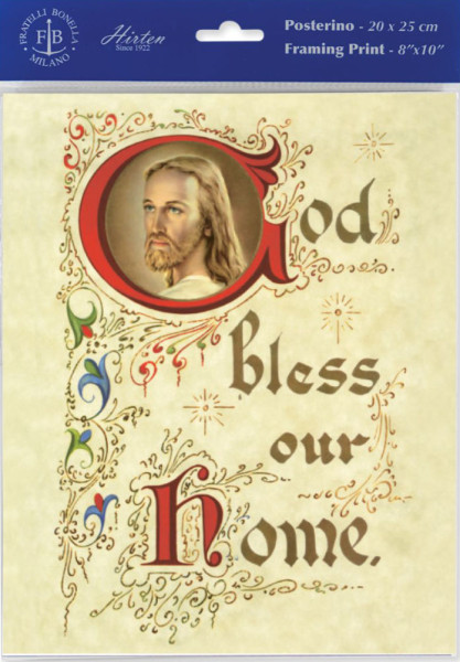 God Bless Our Home House Blessing Print - Sold in 3 per pack - Multi-Color