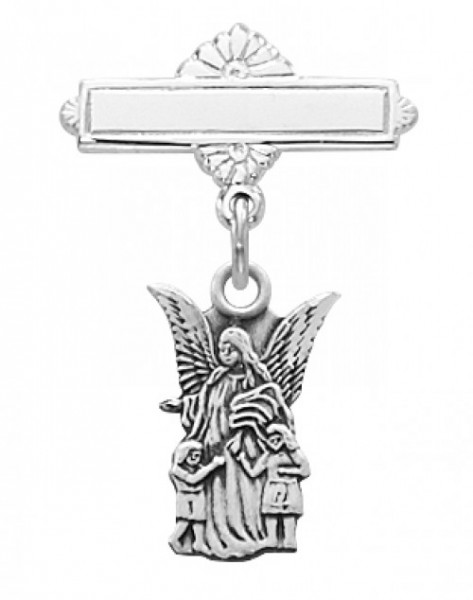 Guardian Angel Baby Pin - Sterling Silver - Silver