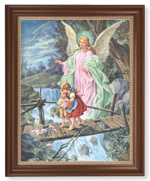 Guardian Angel Over the Bridge 11x14 Framed Print Artboard - #127 Frame
