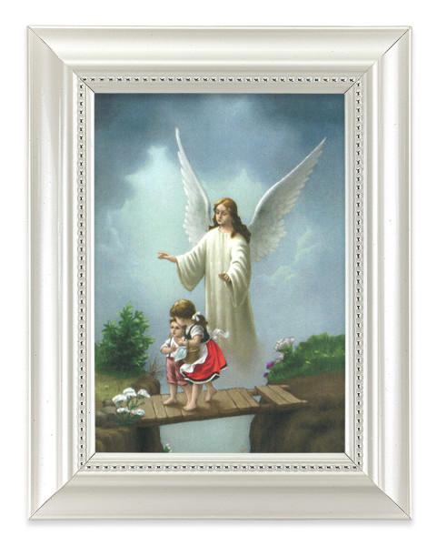 Guardian Angel Protecting Children 4x6 Print Pearlized Frame - #118 Frame