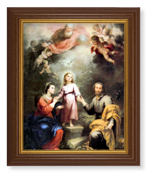 Heavenly and Earthly Trinities by Murillo 8x10 Textured Artboard Dark Walnut Frame - #112 Frame