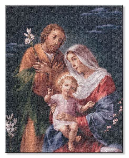 Holy Family 8x10 Stretched Canvas Print - Full Color