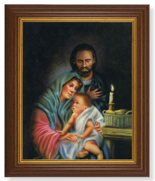 Holy Family 8x10 Textured Artboard Dark Walnut Frame - #112 Frame