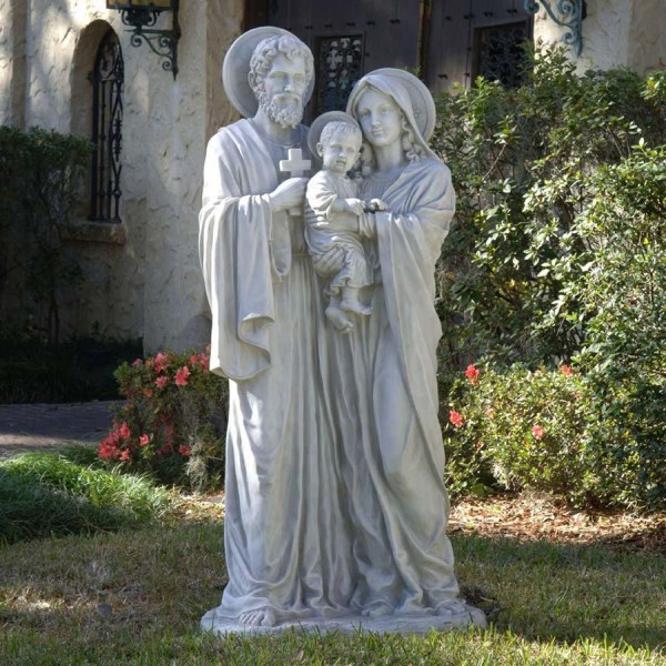 Holy Family Estate Statue - Stone Finish