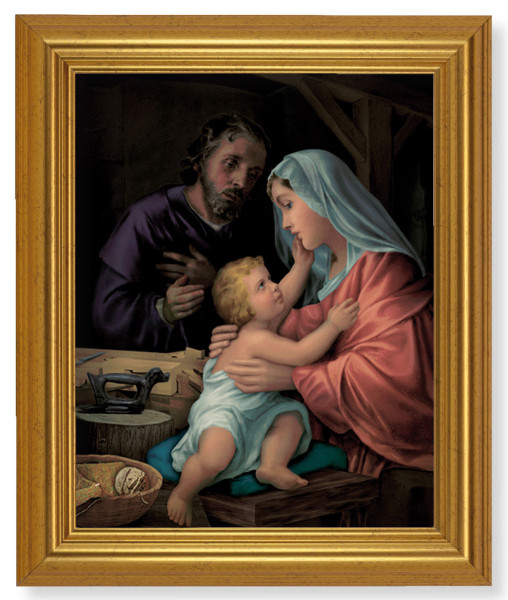 Holy Family In Joseph's Workshop 8x10 Framed Print Under Glass - #110 Frame