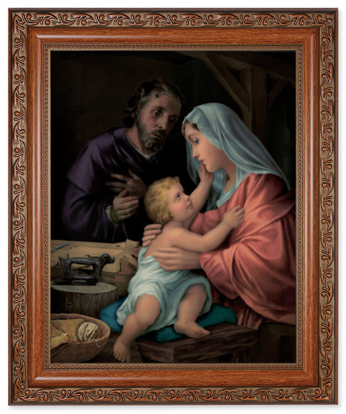 Holy Family In Joseph's Workshop 8x10 Framed Print Under Glass - #161 Frame